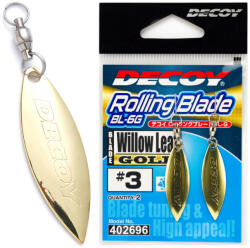 Decoy BL-6G Rolling Blade - #3 Willow Leaf Gold - villantó penge forgókapoccsal