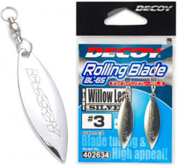 Decoy BL-6S Rolling Blade - #3 Willow Leaf Silver - villantó penge forgókapoccsal