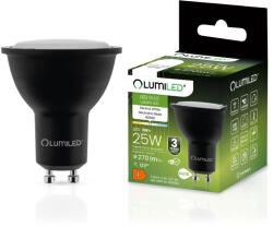 Lumileds GU10 LED izzó 3W = 25W 270lm 4000K Semleges 120° Fekete LUMILED (LUMLEDF0211)