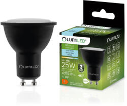 Lumileds GU10 LED izzó 3W = 25W 270lm 6500K Hideg 120° Fekete LUMILED (LUMLEDF0213) - luxcenter