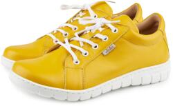 Vlnka Nina női bőr tornacipő, sárga felnőtt cipő méret 42
