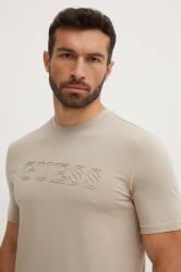 Guess t-shirt ALPHY sötétkék, férfi, nyomott mintás, Z2YI11 J1314 - bézs M