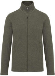 Kariban Uniszex FALCO cipzáras mikropolár pulóver, Kariban KA911, Green Marble Heather-XL (ka911gmh-xl)