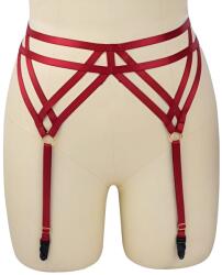 Guilty Toys Portjartier din Benzi Satinate Seductive, Rosu, S-L, Guilty Toys