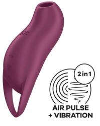 Satisfyer Stimulator Clitoris Satisfyer Pocket Pro 1, Air Pulse&Vibration, Silicon, IPX7, USB, Mov Vibrator