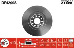 TRW Disc frana TRW DF4209S - centralcar