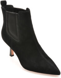 Flavia Passini Botine elegante FLAVIA PASSINI negre, D88, din piele intoarsa 38