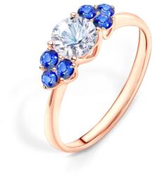 SAVICKI Inel de logodnă Fairytale: aur roz, safir alb - savicki - 6 192,00 RON