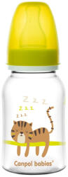 Canpol babies Шише за хранене Canpol - Transparent, 120 ml, Жълто (59/100_yel)
