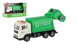 Teddies Autó szemétszedő műanyag 17 cm-es, akkumulátoros, fény- és hanghatással, dobozban 21x13x9 (TD00850705)