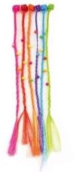 Teddies Hajtűk/Clipek 6 db műanyag színes fonattal 30cm 2 féle (TD00850330)