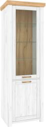 TEMPO KONDELA Vitrin A, tölgy craft arany/tölgy craft fehér, SUDBURY