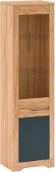 TEMPO KONDELA Vitrin A2, jobbos, tölgy craft arany/grafit szürke, FIDEL