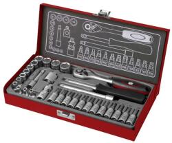 Extol FORTUM dugókulcskészlet. 1/4", 31db, 61CrV5; mattkróm FORTUM (4700003)