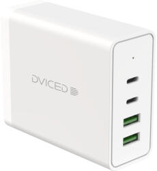 Dviced - Asztali töltő 100W GaN 2xUSB-C + 2xUSB-A - fehér (DV211001)