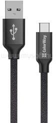 ColorWay Kábel, USB Type-C 2m 2.4A black (CW-CBUC008-BK) (CW-CBUC008-BK) (CW-CBUC008-BK)