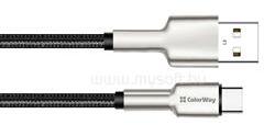 ColorWay Kábel, USB - Type-C (head metal) 2.4A 1m black (CW-CBUC046-BK) (CW-CBUC046-BK) (CW-CBUC046-BK)