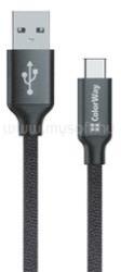 ColorWay Kábel, USB Type-C 2.1A 1m black (CW-CBUC003-BK) (CW-CBUC003-BK) (CW-CBUC003-BK)