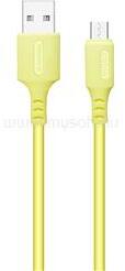 ColorWay Kábel, USB - MicroUSB (soft silicone) 2.4A 1m sárga (CW-CBUM043-Y) (CW-CBUM043-Y) - mysoft