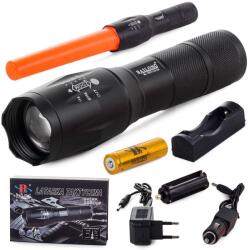 Bailong AKU zseblámpa Bailong BL-1831, led típus CREE XM-L T6 figyelmeztető fogantyú