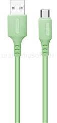 ColorWay Kábel, USB to Type-C cable (soft silicone) 2.4A 1m green (CW-CBUC042-GR) (CW-CBUC042-GR) (CW-CBUC042-GR)
