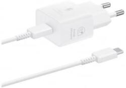 Samsung USB-C hálózati töltő 25W + USB-C - USB-C kábel fehér 'Gigapack csomagolás' (EP-T2510EWE)
