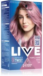 Schwarzkopf LIVE Lightener & Twist tartós hajfesték a haj élénkítésére árnyalat 105 Purple Rosé Gold