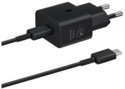 Samsung USB-C hálózati töltő 25W + USB-C - USB-C kábel fekete 'Gigapack csomagolás' (EP-T2510EBE)