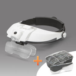 Handy Nagyító 6x - LED-es fejpánt, dupla lencsés - 105x40 mm - Handy (PT-10794A)