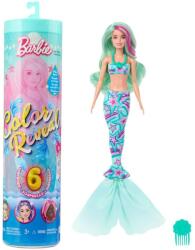 Mattel Papusa surpriza, Barbie, Color Reveal, Mermaid, 6 surprize, HRK12 Papusa Barbie