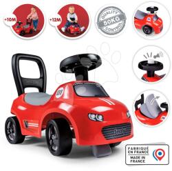 Smoby Sportos bébitaxi és járássegítő működő dudával 2in1 Auto Ride On Red Smoby piros elforgatható kerekekkel és tárolóval az ülőke alatt 10 hó-tól (SM720541)