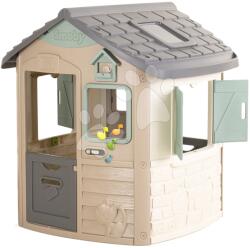 Smoby Ökobarát házikó csengővel natúr barna színvilágban Neo Jura Lodge Playhouse Green Smoby tovább bővíthető (SM810230-2U)