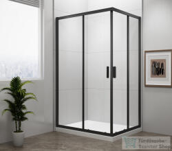 SAPHO POLYSAN EASY LINE BLACK szögletes zuhanykabin, 900x800mm, matt fekete profil/transzparent üveg (EL5315B) (EL5315B) - furdoszoba-szaniter