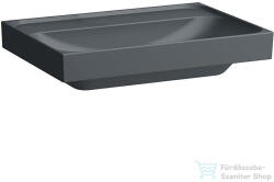 Laufen MEDA 65x46 cm-es falra/bútorra szerelhető csiszolt aljú mosdó csaplyuk és túlfolyó nélkül, matt grafit H8161147581121 (H8161147581121)