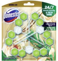 Domestos Odorizant toaleta Domestos Aroma Lux 3x55g White Rose