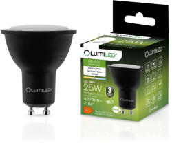 Lumileds GU10 LED izzó 3W = 25W 270lm 4000K Semleges 120° Fekete LUMILED (LUMLEDF0211) - lindlight