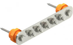 Obo Bettermann 5015854 1802 5 VA potenciálkiegyenílítő-sín ipari felhasználáshoz L=246 mm, 40x5 (szélxmag), 5 Csatlakozások száma (5015854)
