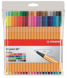 STABILO Tűfilc 40-as Készlet 0, 4mm 8840 Stabilo Point 88 (8840s) - cartridge
