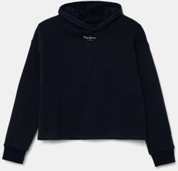Pepe Jeans gyerek melegítőfelső pamutból VICTORIA sötétkék, sima, kapucnis, PG581330 - sötétkék 164