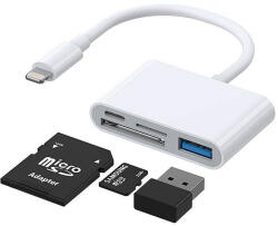 JOYROOM Adaptor lightning Joyroom S-H142 la USB OTG cu cititor carduri