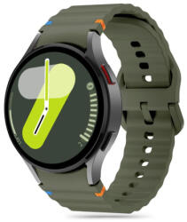 Tech-Protect Silicone Sport szíj Samsung Galaxy Watch 4 / 5 / 5 Pro / 6 / 7 / FE, army green