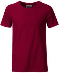 Daiber Tricou clasic pentru băieți din bumbac organic 8008B - Vin | XL (8008B-1755107)