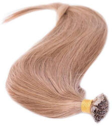 HairExtensionShop Keratinos U-TIP Emberi Póthaj Standard Hőillesztéshez Sötétszőke 60cm (Szín #12) (RUT6012)