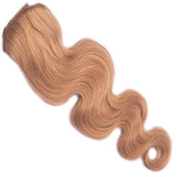 HairExtensionShop Csatos Hullámos Emberi Póthaj Standard Középszőke Színben 50cm Body Wave (Szín #14) (RCBW5014)