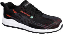 Portwest FX2 Eco Fly Composite Trainer S1PS SR FO - Fekete/Piros - 45 (FC06BKD45)