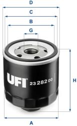 UFI Filtru ulei UFI 23.282. 00 (23.282.00)