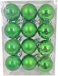 12db-os 2.5cm-es karácsonyi gömb szett - Zöld (CB25-87)