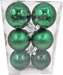 Valex Decor 6db-os 8cm-es karácsonyi gömb szett - Sötétzöld (CB80-59)