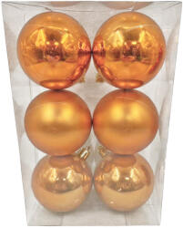 6db-os 6cm-es karácsonyi gömb szett - Bronz (CB60-15)