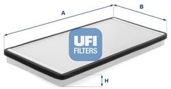 UFI Filtru, aer habitaclu UFI 53.445. 00 (53.445.00)